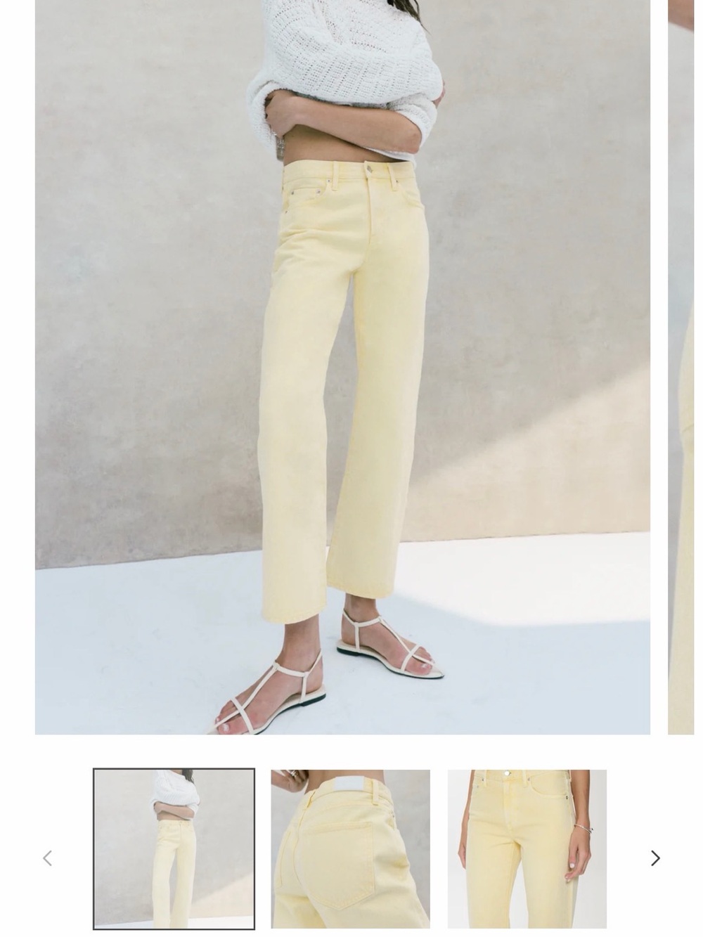 Pistola Mid-Rise bowed straight leg Jeans NWT